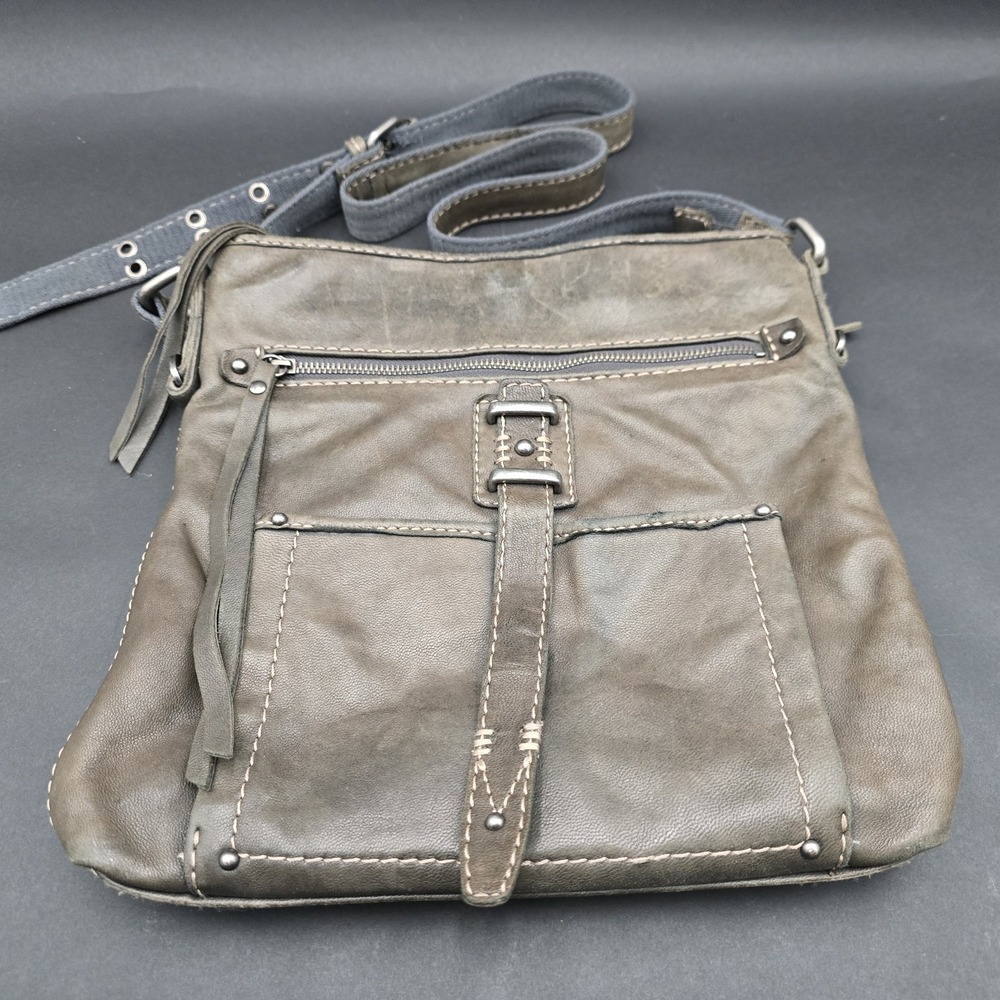 Luckybrand Putty Brown Leather Crossbody Purse Shoulder bag adjustable strap